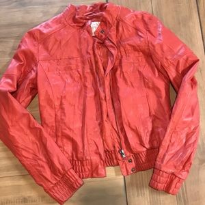 Xhilaration size S rust orange pleather coat